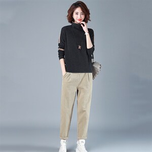 2021年春季新款潮休闲套装女时尚气质减龄两件套装裤子洋气时髦,女装套装/套裙,简韵佳