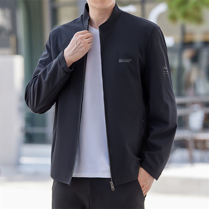 B-N9601男士2024年秋季新款长袖简约外套立领夹克外套图片