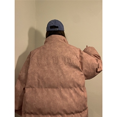 中性PU皮复古做旧设计钢印棉衣男女MY77096P130控198抖控228，男装棉衣，星座227-7