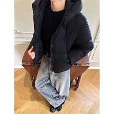 517A-8-Y90-P68基础款连帽棉服中性男女同款cleanfit纯色短款，男装棉衣，星座517A-8（原B282）