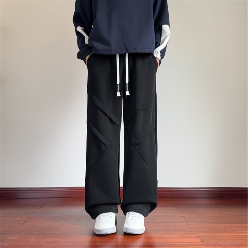 CK2515-特P40控78休闲裤男美式复古宽松直筒阔腿裤55棉45聚酯,男装休闲裤,电商B370