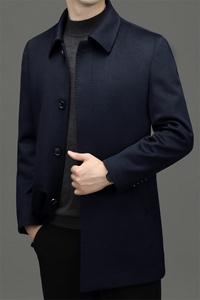 BW8978钱塘2020-2中年男士冬季厚款商务休闲毛呢外套P545图片