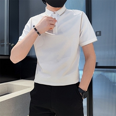 2025夏季新款织带设计简约短袖T恤翻领Polo衫9986-特P40，男装T恤，电商D342