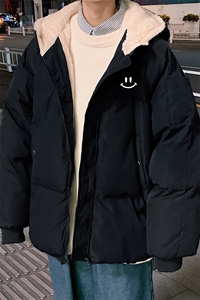 MY16204-P100 加厚加绒连帽棉衣男大码棉服男面包服男图片