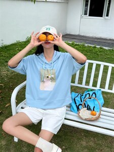 少女感运动风休闲帽衫MLXL三个尺码图片