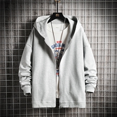KS21191-P38加绒款-P43连帽开衫卫衣男运动外套大码班服网格，男装卫衣，电商A040A