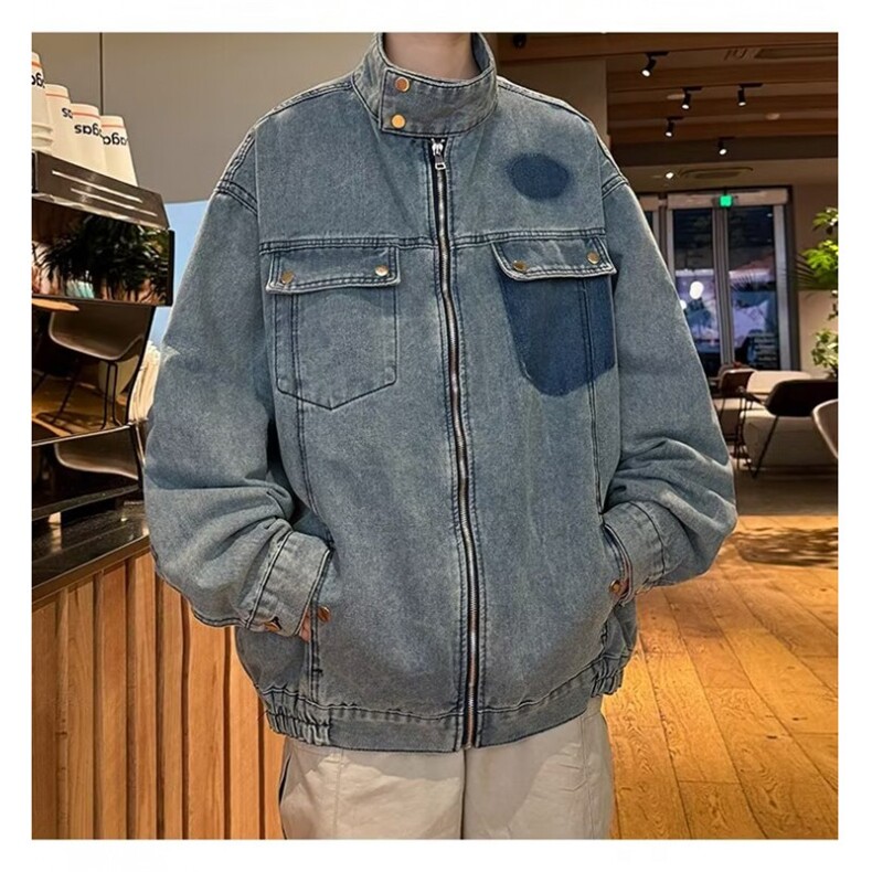 F625P75潮男日系复古做旧牛仔夹克男女潮牌街头宽松休闲百,男装夹克,星座512-6