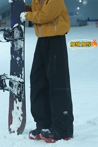 双板单板防风防水拉链口袋加绒滑雪裤男女HK1158J加绒-P90控138图片