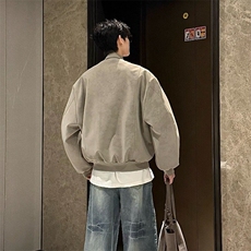 网图扎染脏脏美式复古立领PU皮夹克上衣外套JK918-P65，男装夹克，星座1213