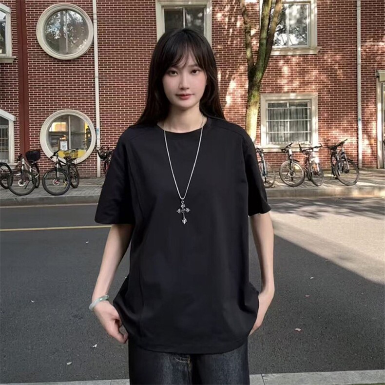 夏季美式解构cleanfit古冻绿速干冰感短袖T恤货号TX25179特P19图片