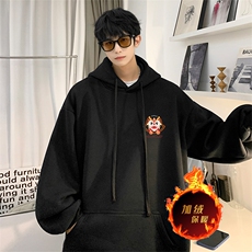 龙年卫衣冬季美式加绒加厚连帽卫衣外套DL1790常规特P35加绒特40，男装卫衣，电商A486