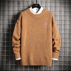 加厚加绒毛衣男大码毛线衣男针织衫M19237-P45加绒款-P65网格，男装针织衫/毛衣，电商A040A