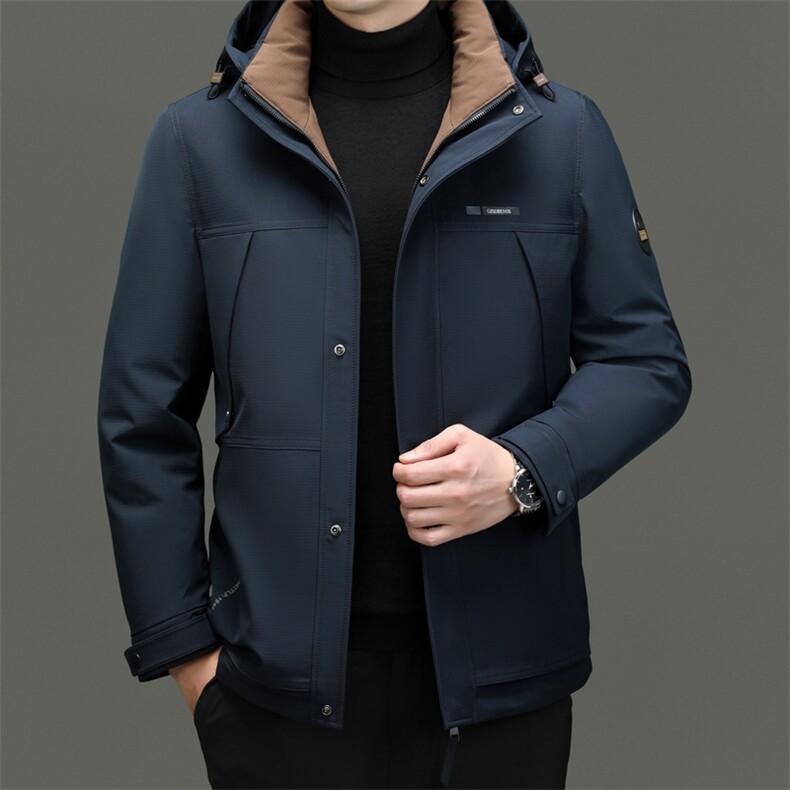 DF777钱塘2020-2冬季厚款时尚休闲百搭中年男士羽绒服P333图片