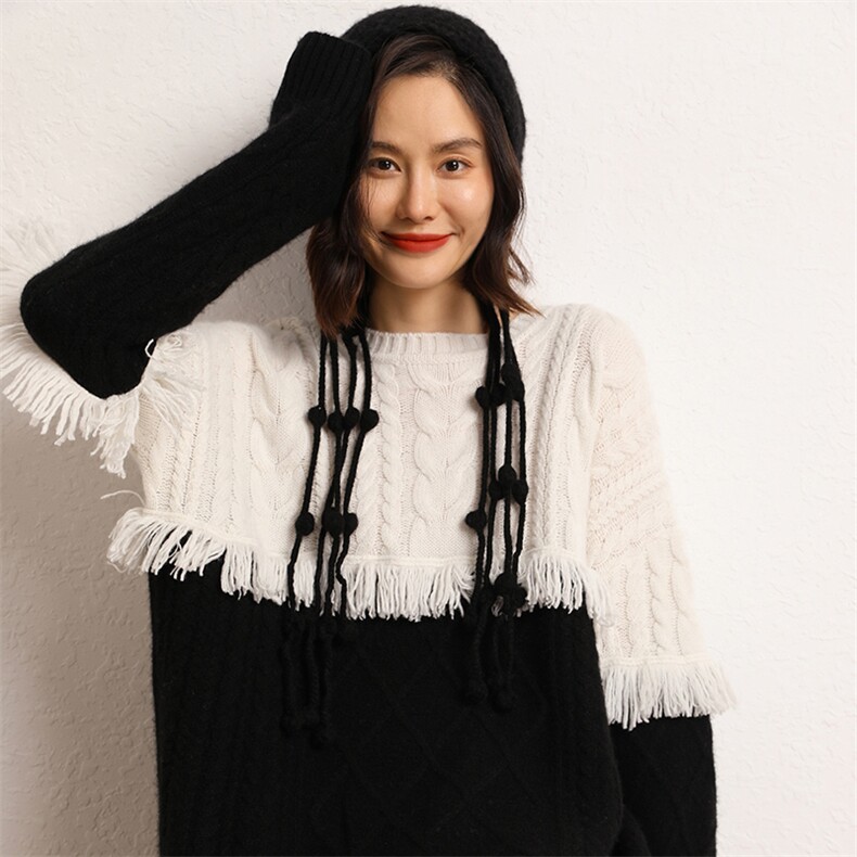 羊绒帽女新品韩版休闲黑色大头围绑带雷锋帽,饰品帽子,五色羊羊绒