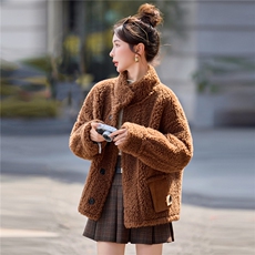 2025冬季新款~~双面穿皮毛一体，女装棉衣/棉服，意芙