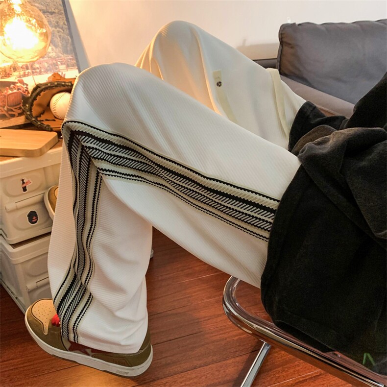 2024秋冬休闲裤男条纹织带运动裤直筒裤313A-1-NK50-P55控价68,男装休闲裤,星座808A-1