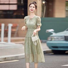 2024年夏季现货新款仙女中长款连衣裙，女装连衣裙，多彩