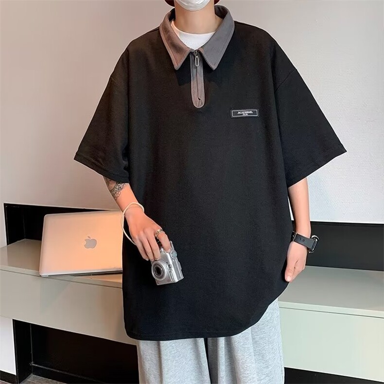 翻领短袖T恤男简约百搭休闲打底POLO衫P32,男装Polo衫,星座1116-2