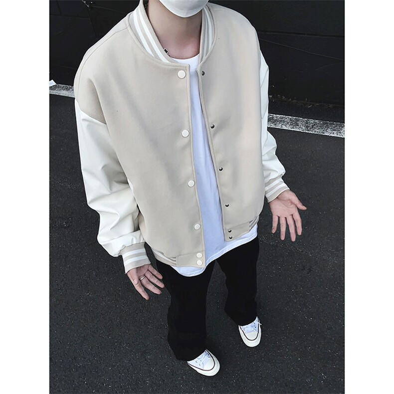 模特-美式棒球服男士秋新款百搭夹克外套9112-P68,男装夹克,电商B380（原B361）