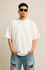 主推款：潮牌时尚微落肩圆领结构款二开短袖T恤衫，男装T恤，星座210-5(原414-2)