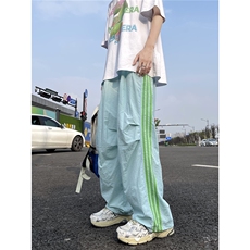 XZ612-K661-P55控75春夏多巴胺糖果色薄款伞兵裤速干裤冰丝裤5，男装休闲裤，星座612