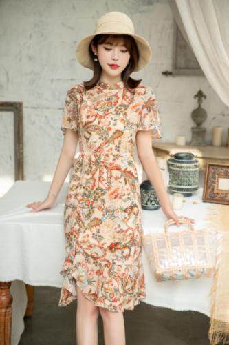 现货夏季旗袍连衣裙，女装婚纱/旗袍/礼服，爽靓爽