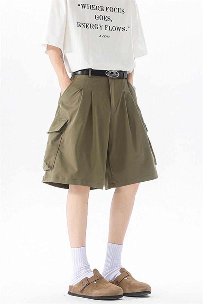 8XL-M工装西装短裤男夏季宽松大码日系痞帅高级五分裤DK26002P48,男装休闲裤,电商B312