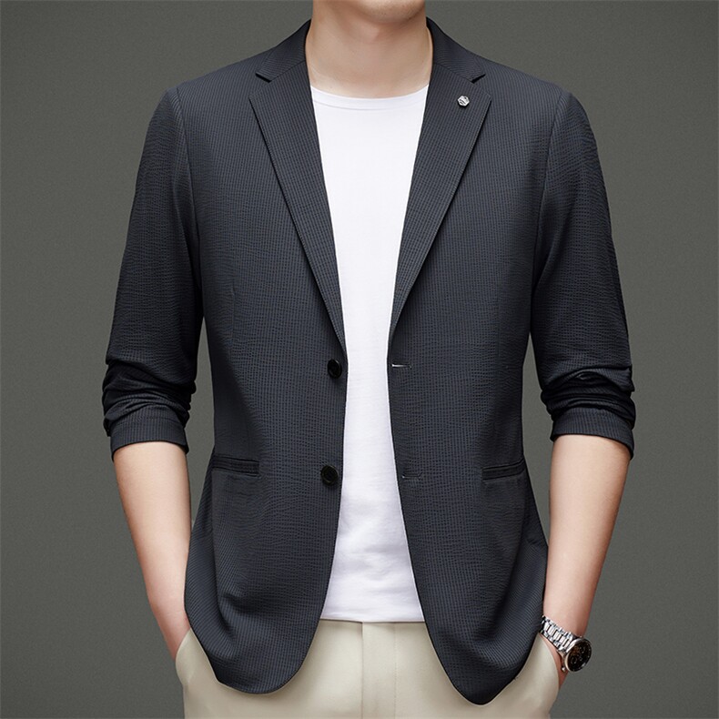 DJ2219钱塘2020-3秋冬季商务休闲商务简约中年男士西服外套P152图片