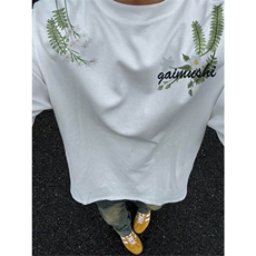 网图有货美式花卉刺绣短袖T恤男女潮牌设计复古夏季体恤A414-P35，男装T恤，星座1505