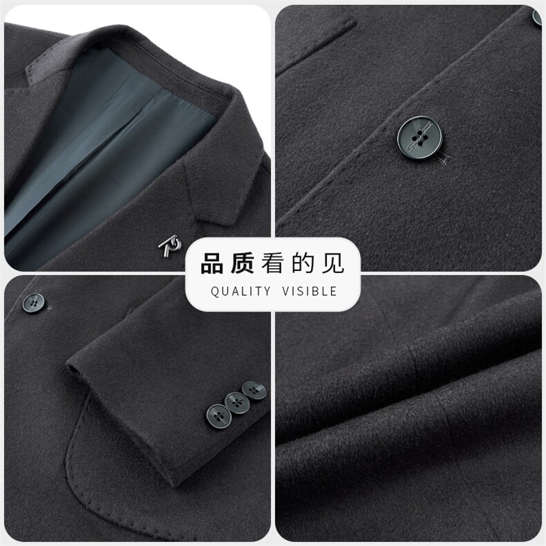 高端中年绵羊毛休闲西服外套男秋季中青年羊毛双面呢西装外套,男装西服,钱塘723