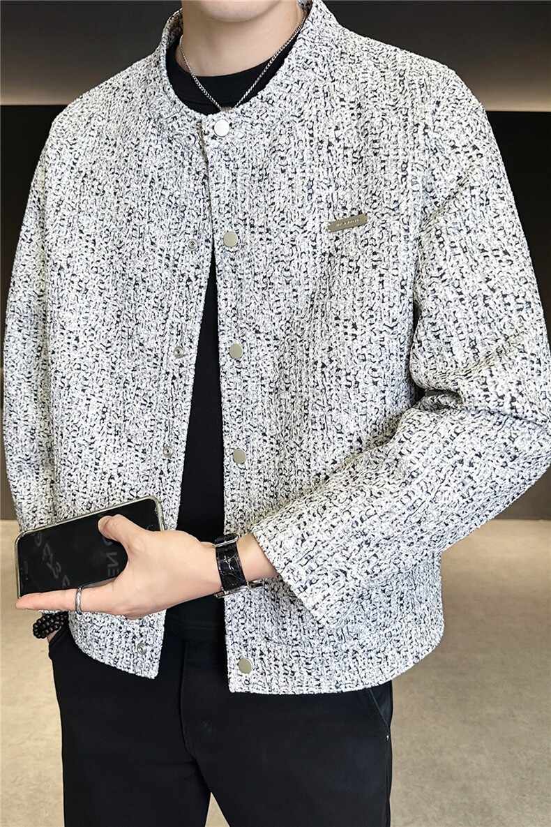 2026新款春季小香风外套男轻奢潮牌夹克上衣服A313-9911-P155,男装夹克,电商A313
