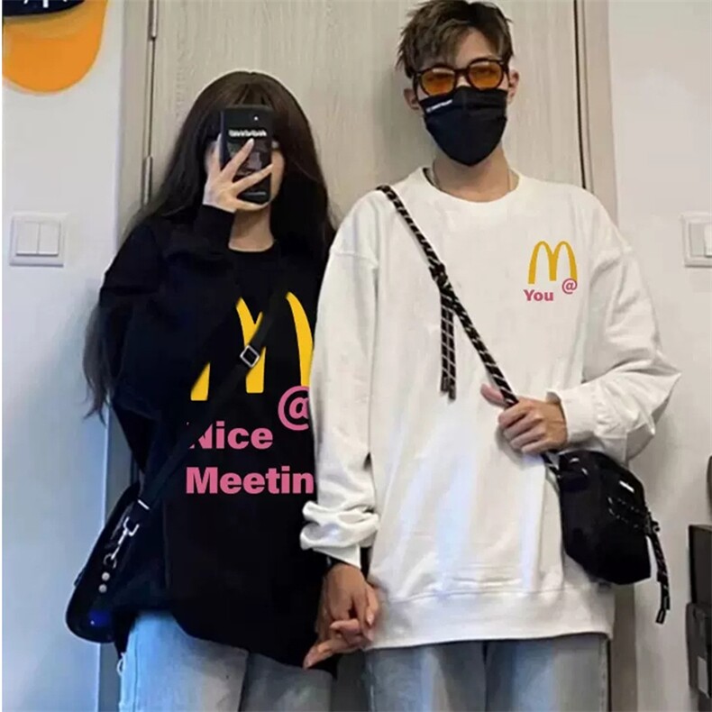 中性M麦当劳长袖圆领卫衣B318B-BB10-P45,男装卫衣,电商B318B