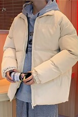 2025冬新款拉链百搭青春流行简约男立领棉衣M8018，男装棉衣，星座1108