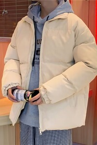2025冬新款拉链百搭青春流行简约男立领棉衣 M8018图片