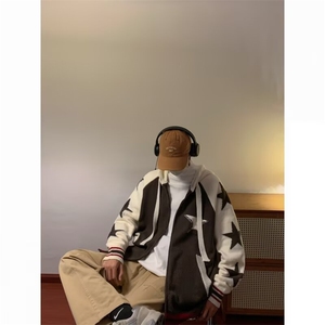 潮牌炸街美式时尚针织2024秋季新款男女情侣学生百搭休闲毛衣M28图片