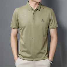 高端纯色休闲款Polo衫男短袖夏季青年百搭无痕T恤男士上衣潮P62，男装Polo衫，星座1105-3