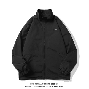 JK9026/P70两面穿休闲男外套春季宽松情侣运动ins百搭夹克两面服图片
