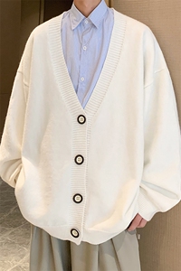 8XL-M 特大码开衫毛衣简约外套男情侣休闲针织衫毛线衣MY1205P55图片