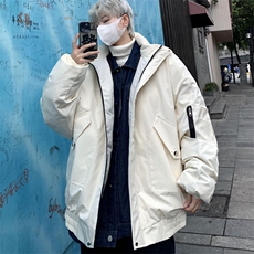 港风棉衣外套男冬季宽松青少年厚款保暖羽绒棉服M066P120控158，男装棉衣，电商A157