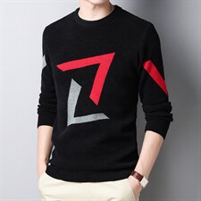 Z-A9609男士2023年秋冬新款长袖圆领针织衫休闲打底衫P65，男装针织衫/毛衣，电商B360