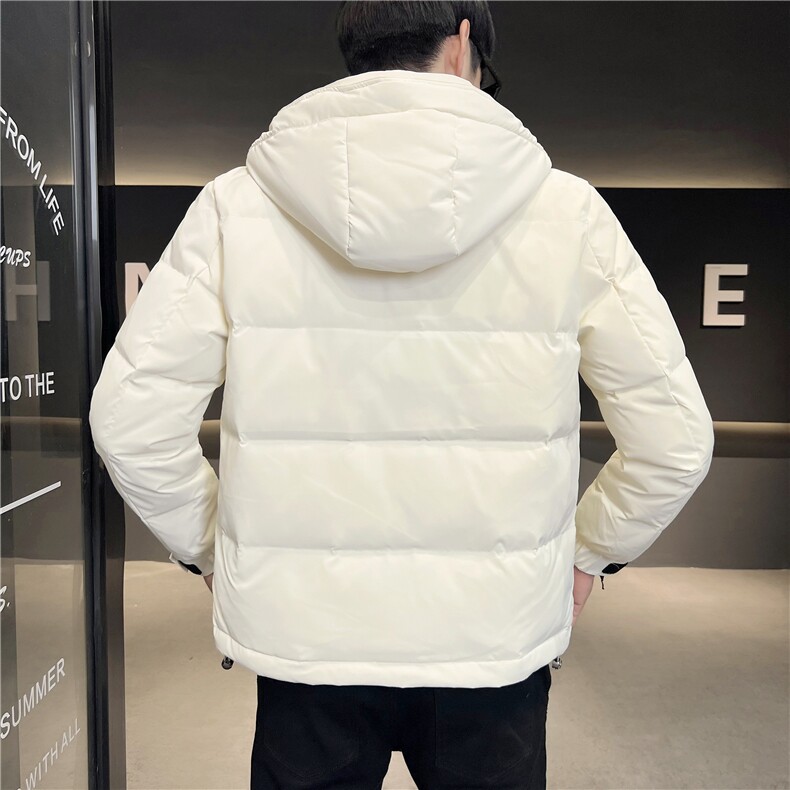 男士连帽亮面羽绒服店主风冬季新款时尚休闲外套8072-P195,男装羽绒服,电商A413