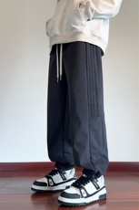 大货欢迎二开加绒新款纯色麂皮颗粒绒毛卫裤宽松A161-K53，男装休闲裤，电商A161