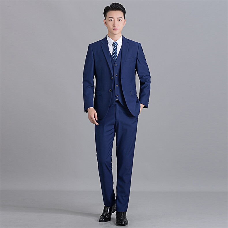87882-2秋季新款男士西服两件套套装西装修身商务休闲P180,男装西服套装,电商B360