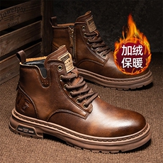 X4419-98棉鞋冬季加绒保暖靴子耐磨防滑男靴厚底短靴，男鞋靴子，星座1407-3