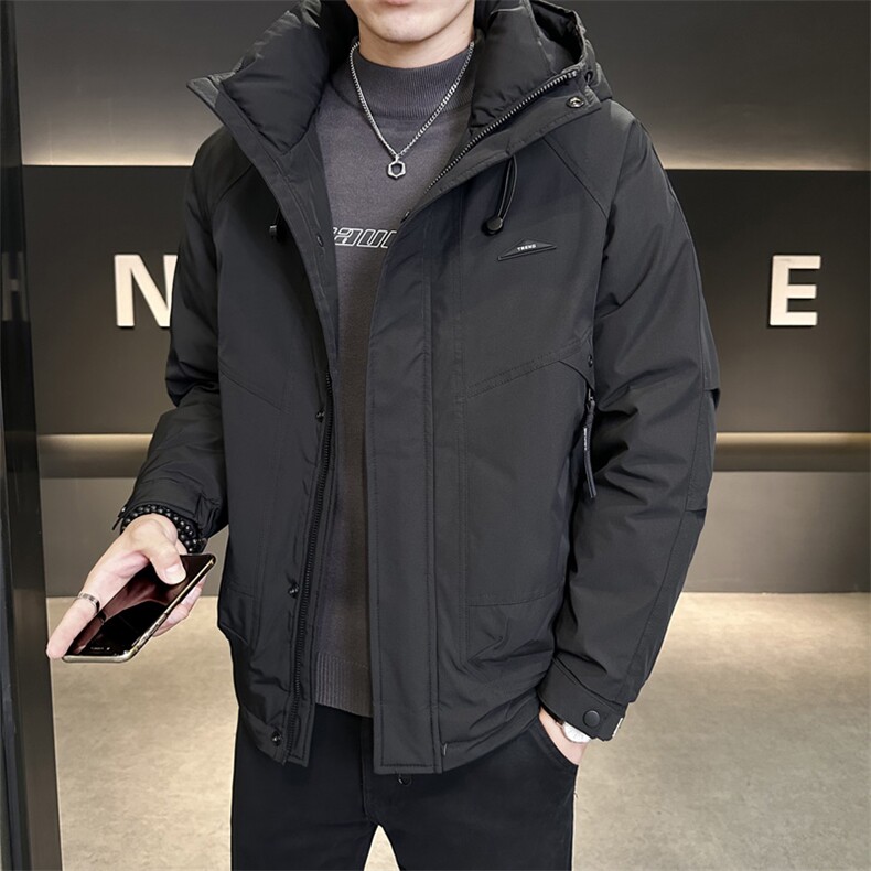 冬季店主风新款工装羽绒服男短款冲锋衣保暖羽绒外套Y3658-P190，男装羽绒服，电商A237