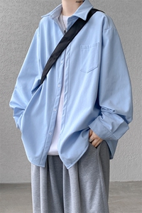 8XL-M 长袖衬衫男休闲牛津纺纯棉衬衣打底外套CS517P55控78图片