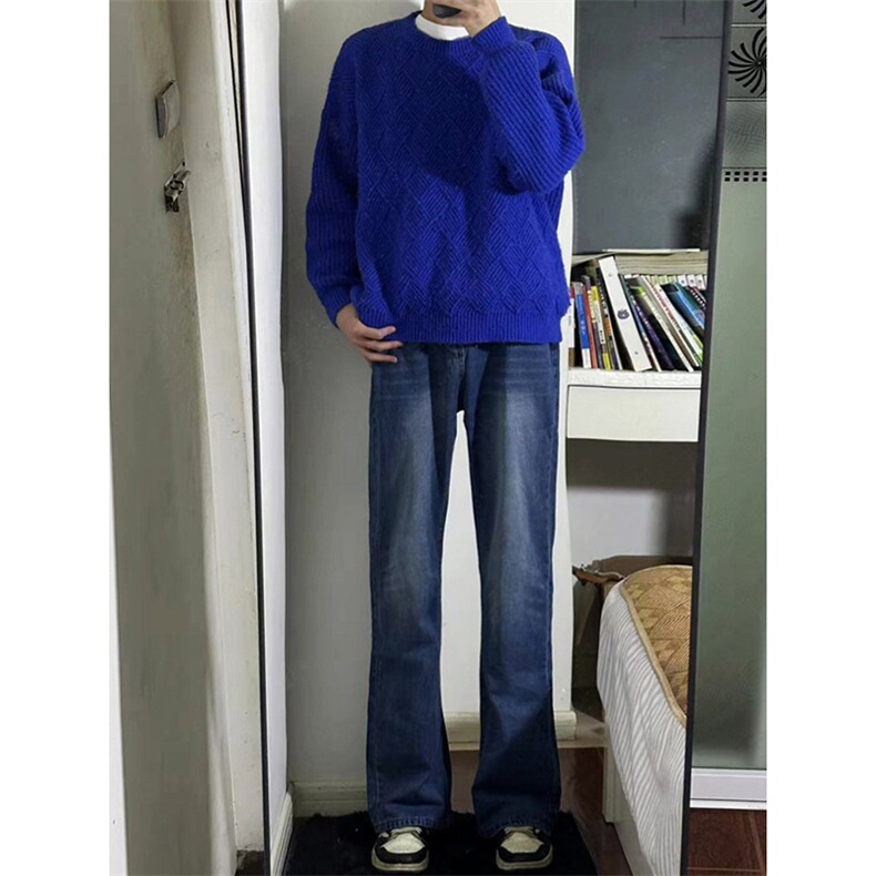 B221美式ins高街暗黑光版修身微喇牛仔裤LK23137-P55控78,男装牛仔裤,电商B221
