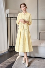 罗得堡2026年春装新款新中式汉服套装连衣裙2611，女装套装/套裙，罗得堡