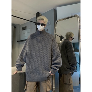 现货时尚休闲男装半拉链毛衣M453-特P50控88图片