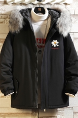 MM48059-P130冬季大毛领衣男士大码加厚袄男服砖墙，男装棉衣，电商A040A